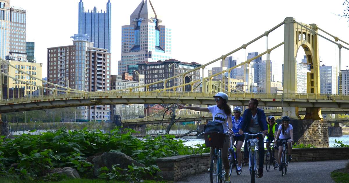 biking on the river